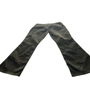 Talbots Petites Corduroy Flare Pants Olive Green Size 12P